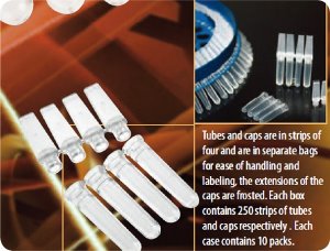0.1ml 4-Strips PCRⓇ Tubes &amp; Caps (Rotor-Gene PCR 튜브_AX.PCR-0104-C) - 고려에이스 쇼핑몰
